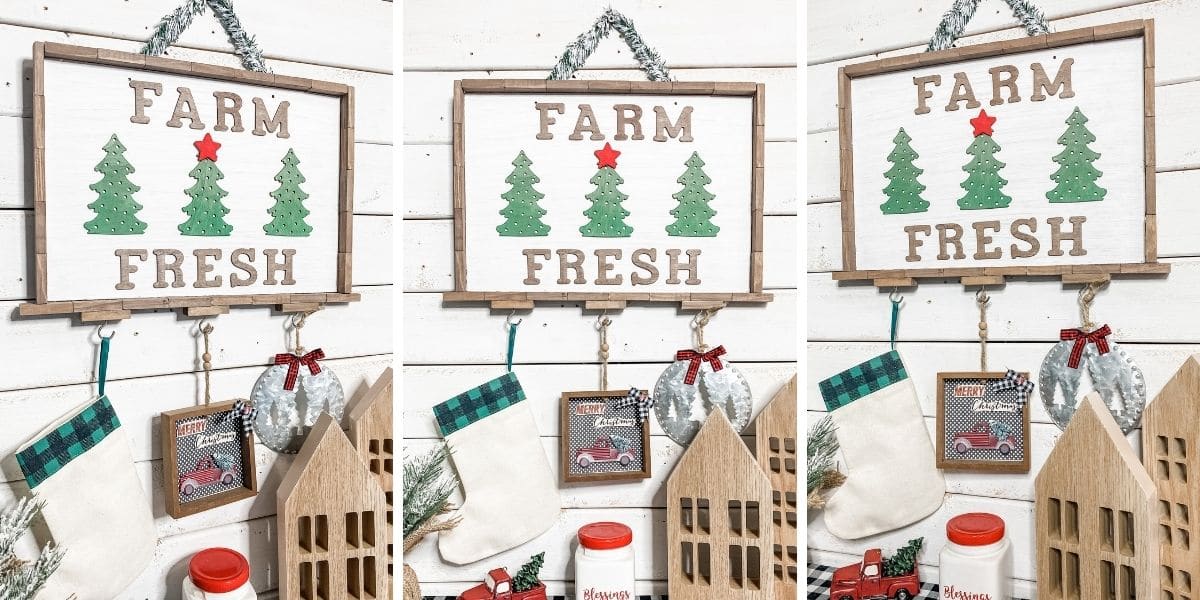 How to Make a $5 Dollar Tree Farmhouse Christmas DIY