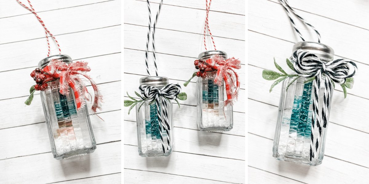 Christmas Salt and Pepper Shaker DIY Ornaments