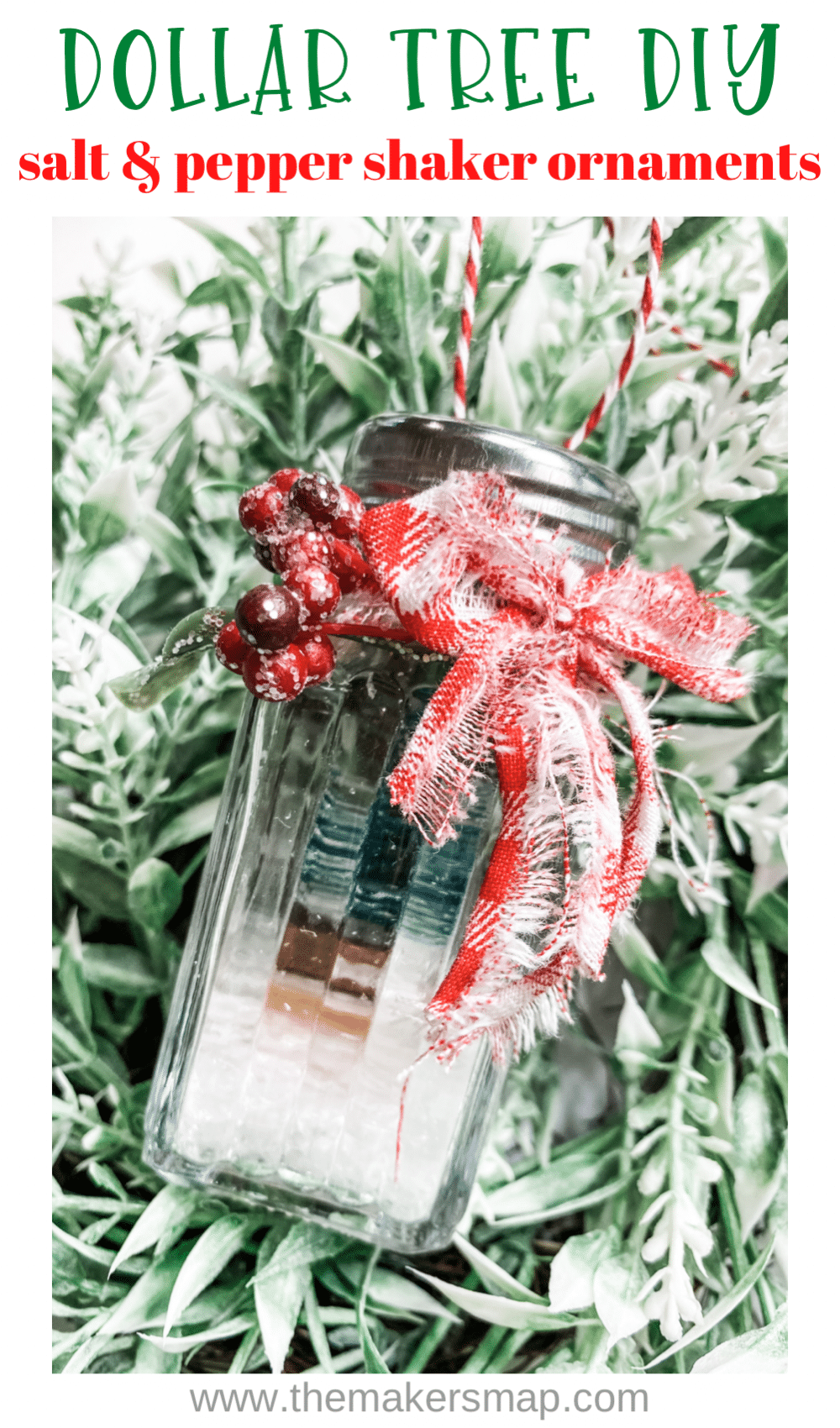 Christmas Salt and Pepper Shaker DIY Ornaments