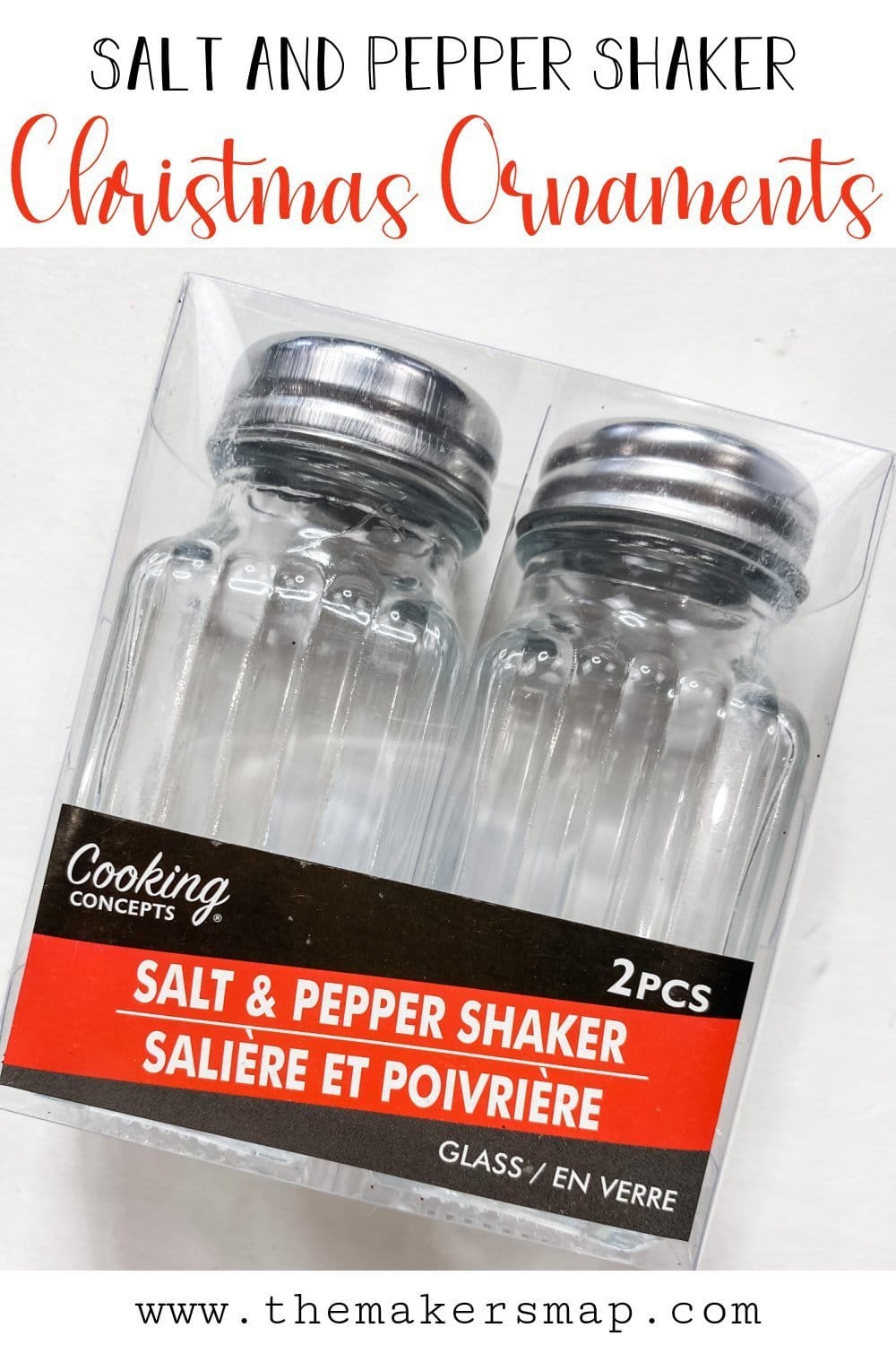 Christmas Salt and Pepper Shaker DIY Ornaments for Craftathon