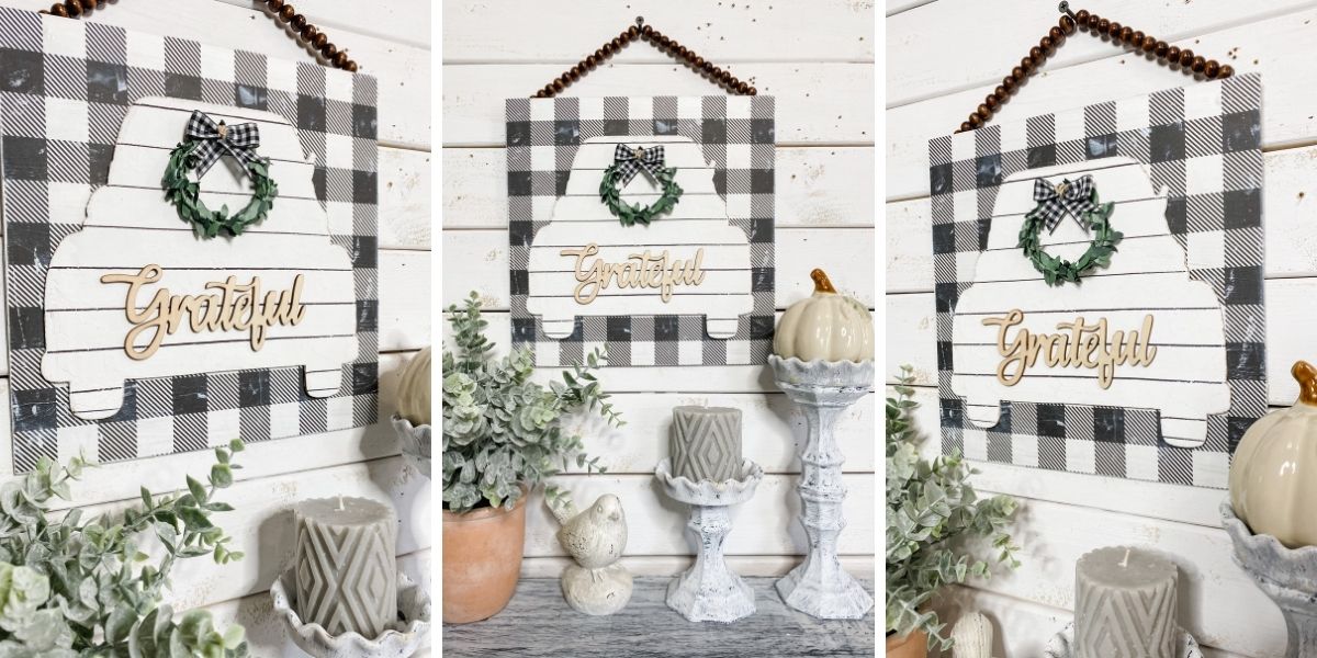 Dollar Tree DIY Buffalo Check Home Decor