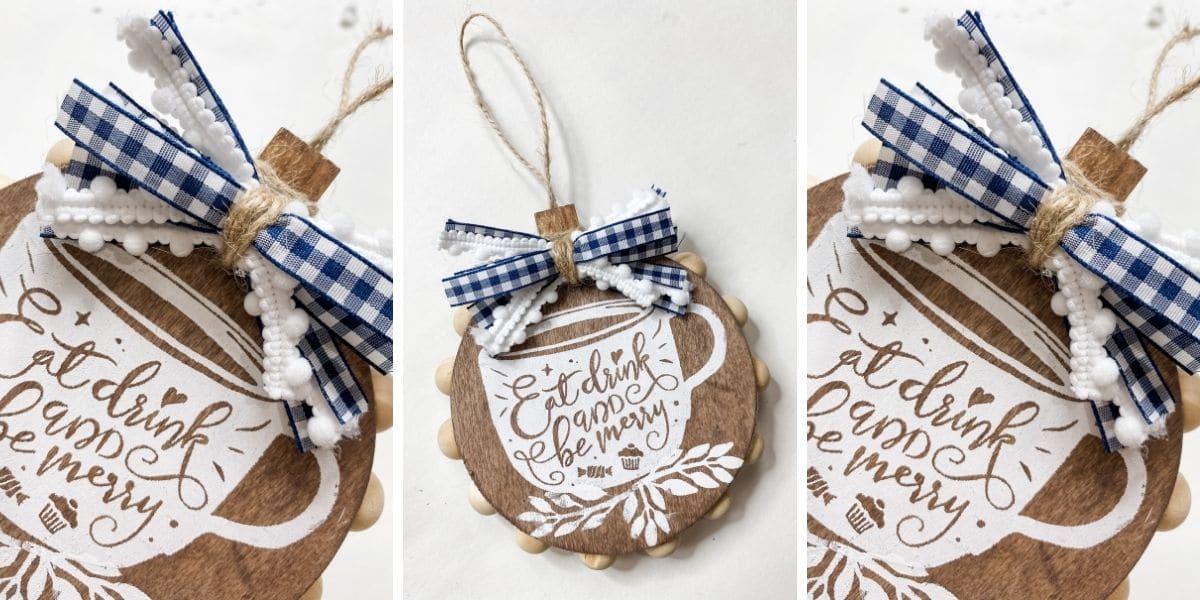 How to Make DIY Dollar Tree Christmas Stencil Ornament