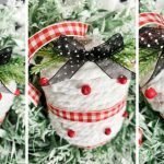 DIY Dollar Tree Mop String Christmas Ornaments