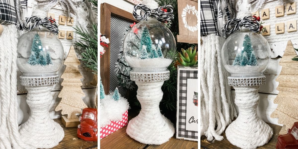 Dollar Store DIY Christmas Snow Globes - Dollar Store Living