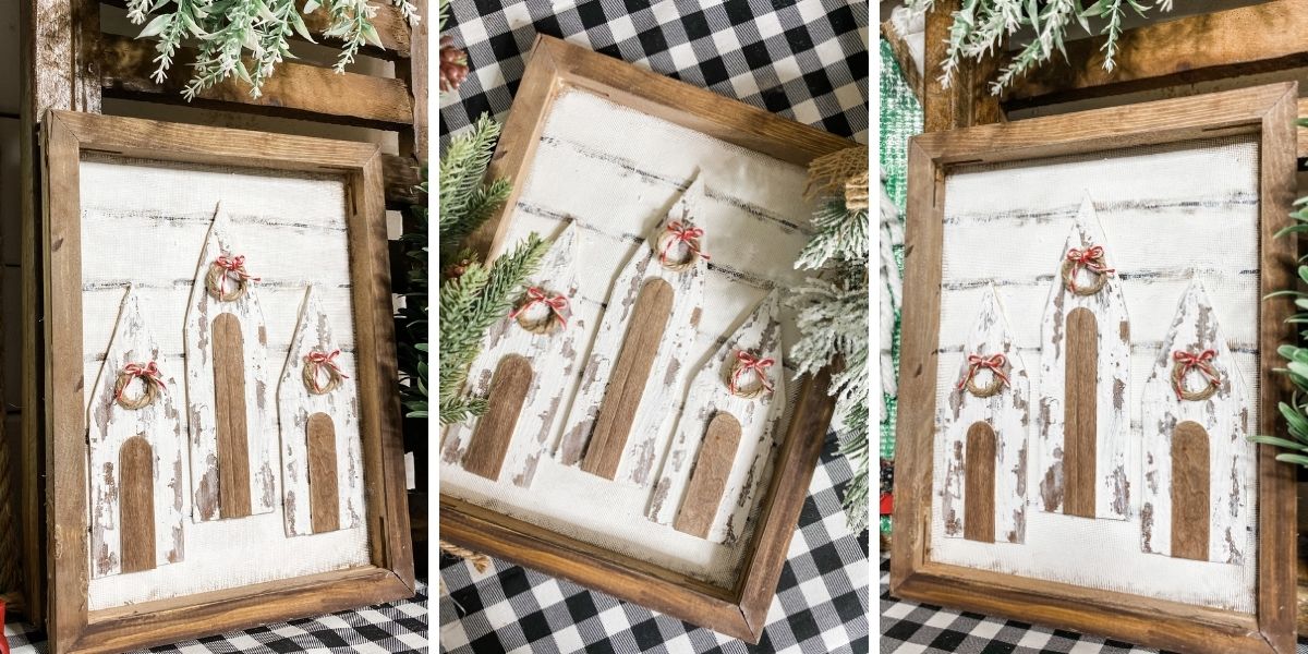 How to Make a Dollar Tree Chippy Church DIY Farmhouse Decor