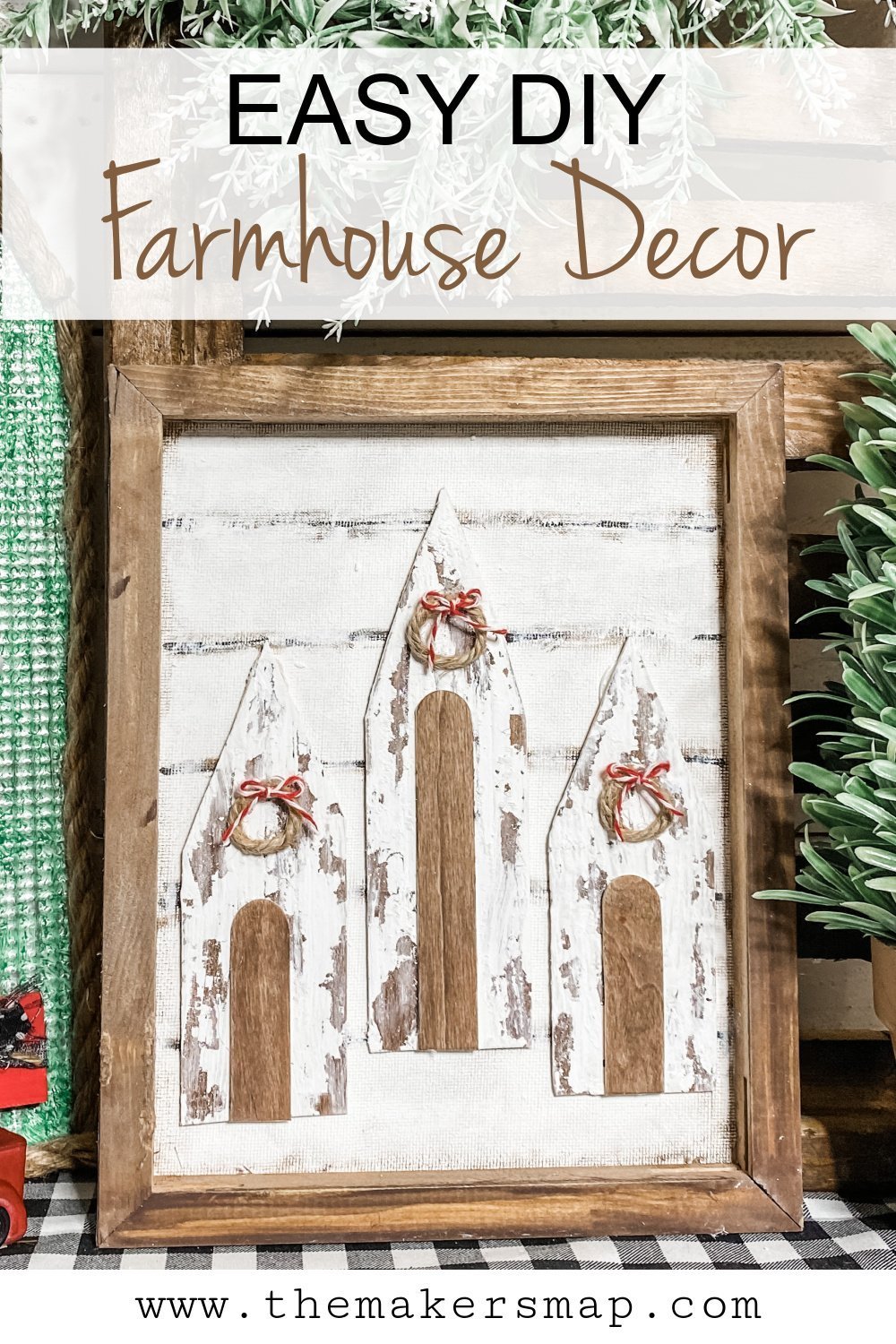 How to Make a Dollar Tree Chippy Church DIY Farmhouse Decor