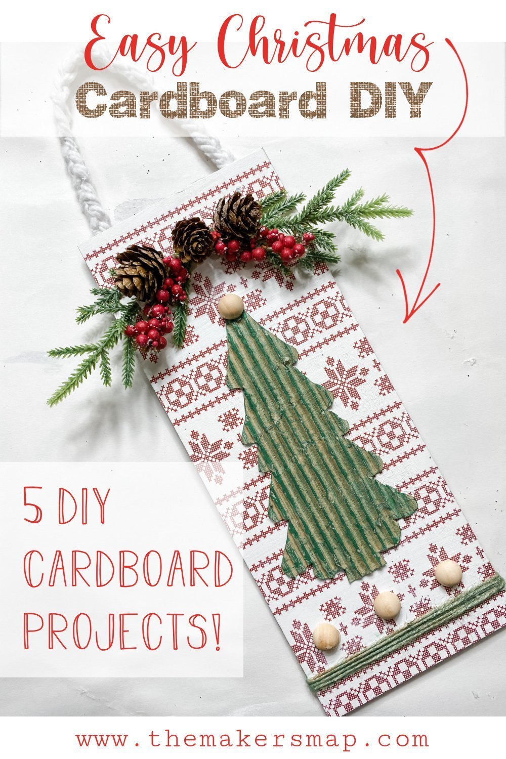 Dollar Tree Christmas Decor DIY With Cardboard