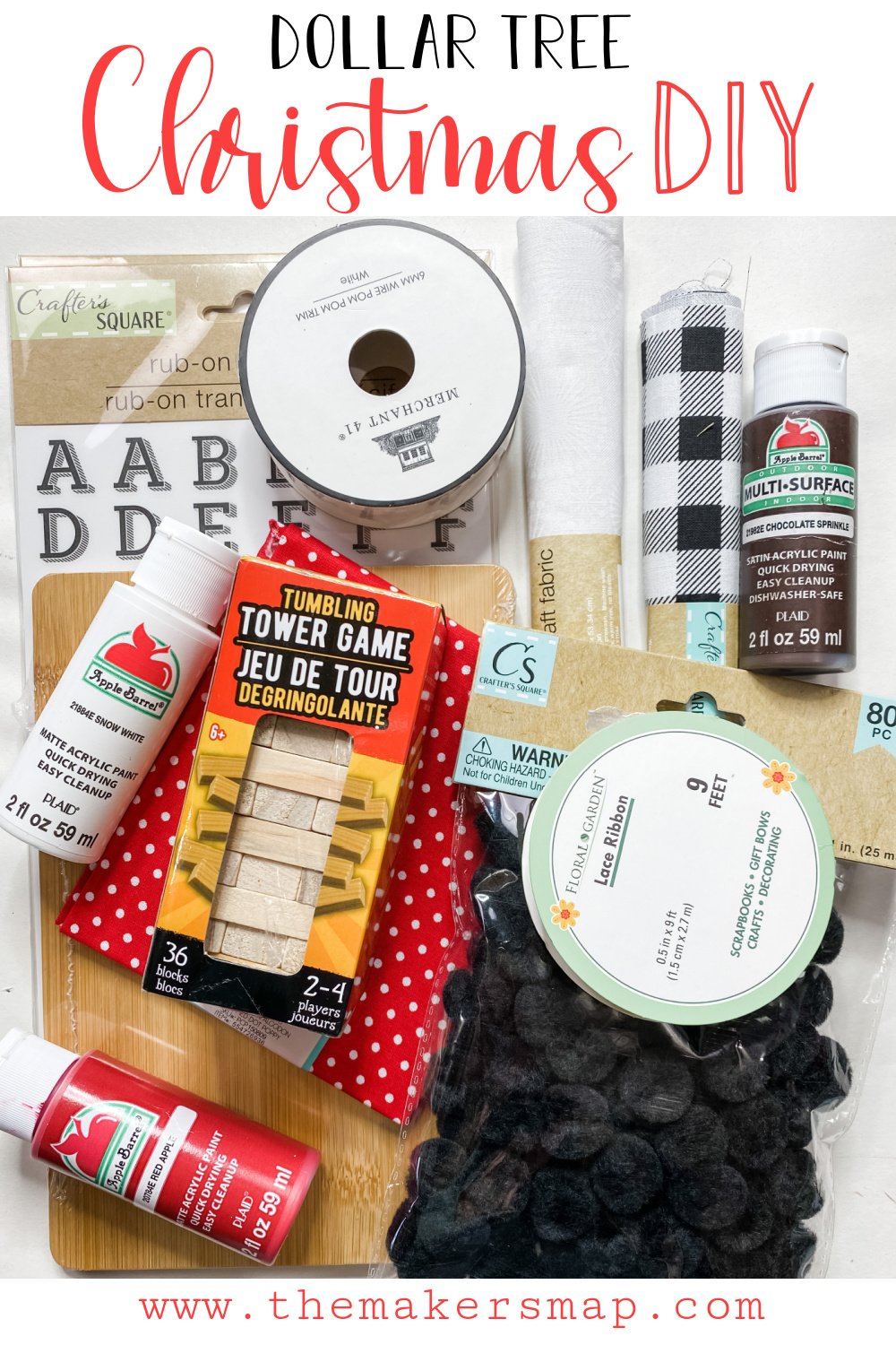 Easy DIY Dollar Tree Cutting Board Christmas Sign