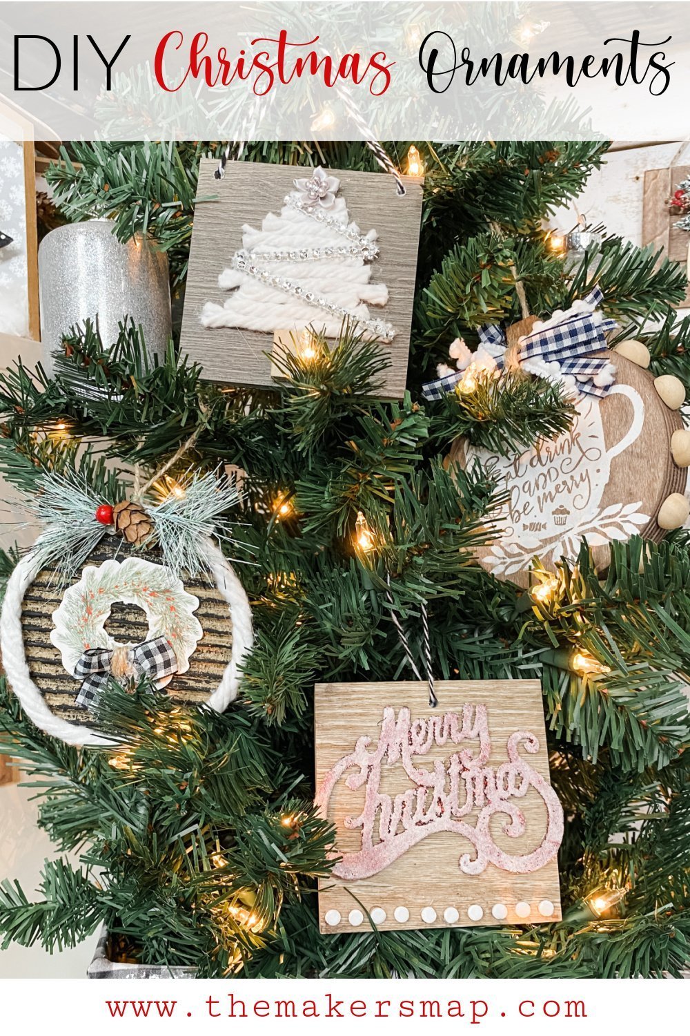 Home Depot Floor Sample DIY Christmas Ornaments