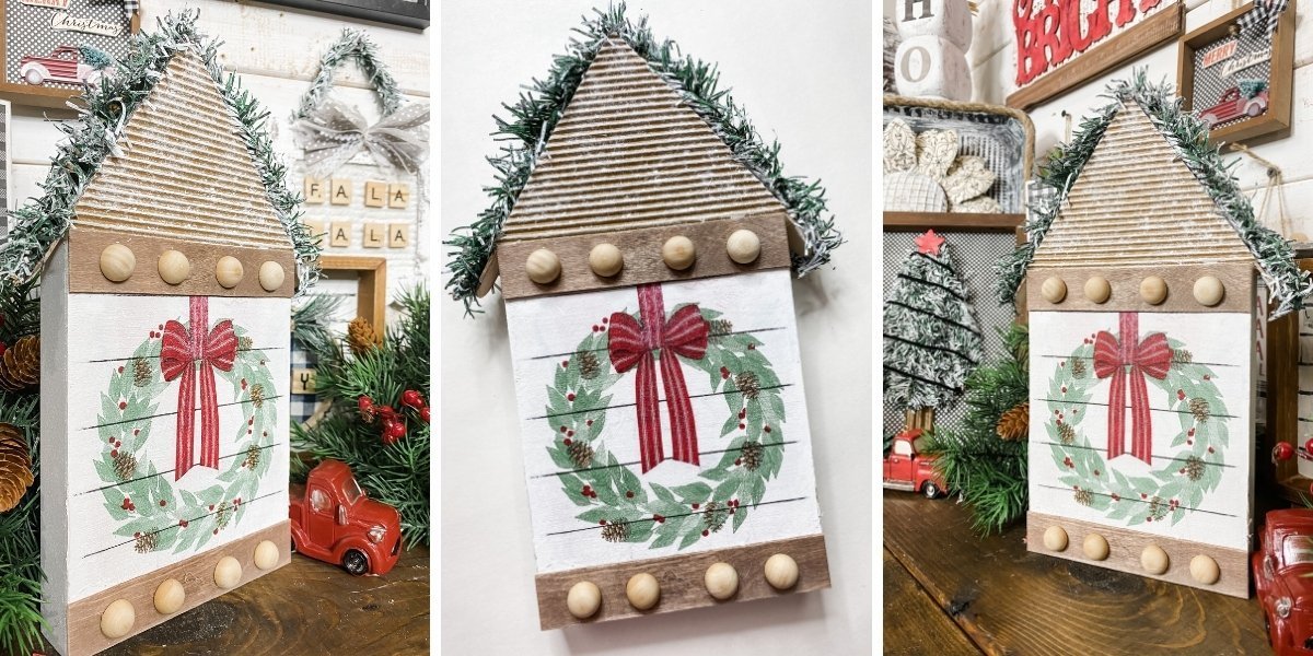 How to Decoupage Wood Christmas DIY Decor Ideas