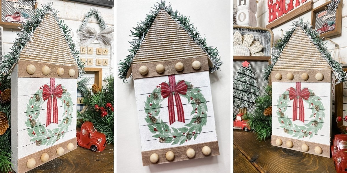 How to Decoupage Wood Christmas DIY Decor Ideas