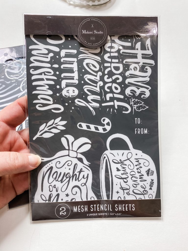 How to Make DIY Dollar Tree Christmas Stencil Ornament