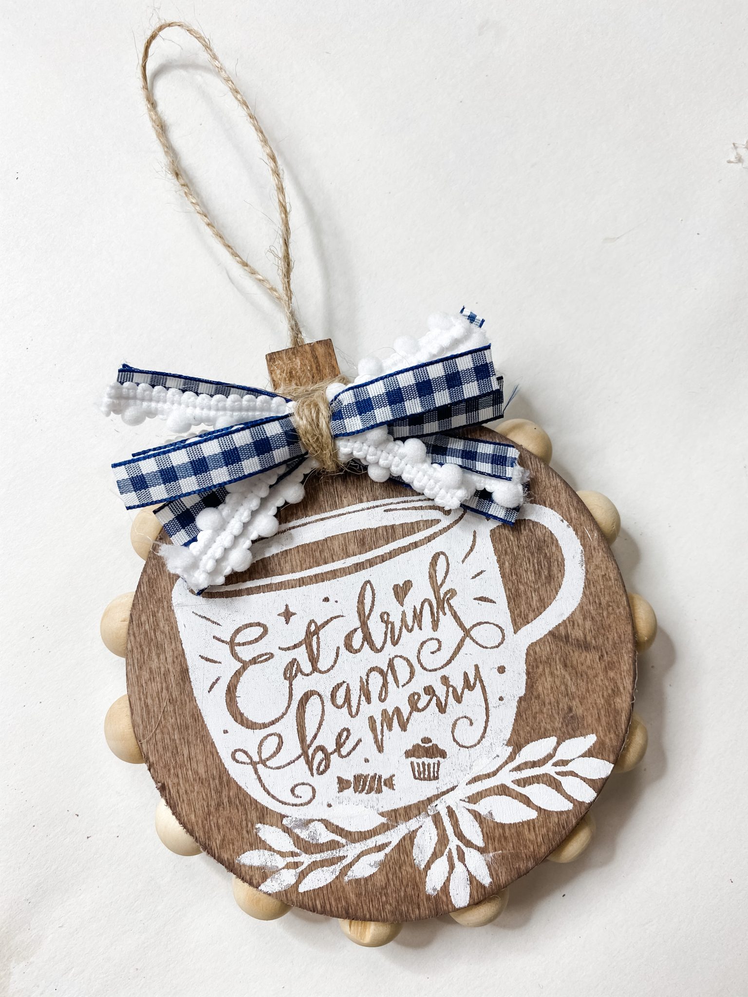 How to Make DIY Dollar Tree Christmas Stencil Ornament