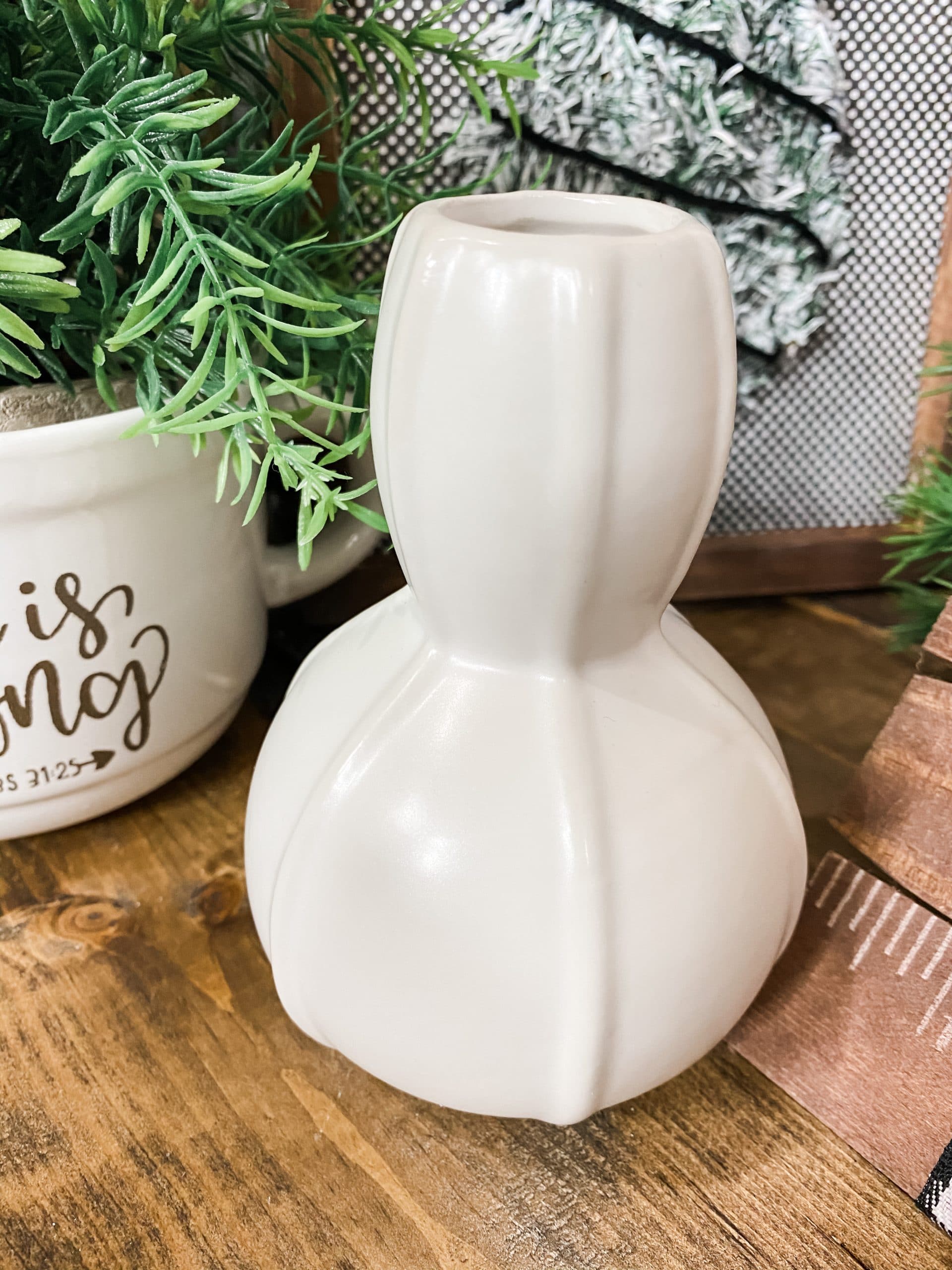 Dollar Tree Vase DIY Christmas Snowman