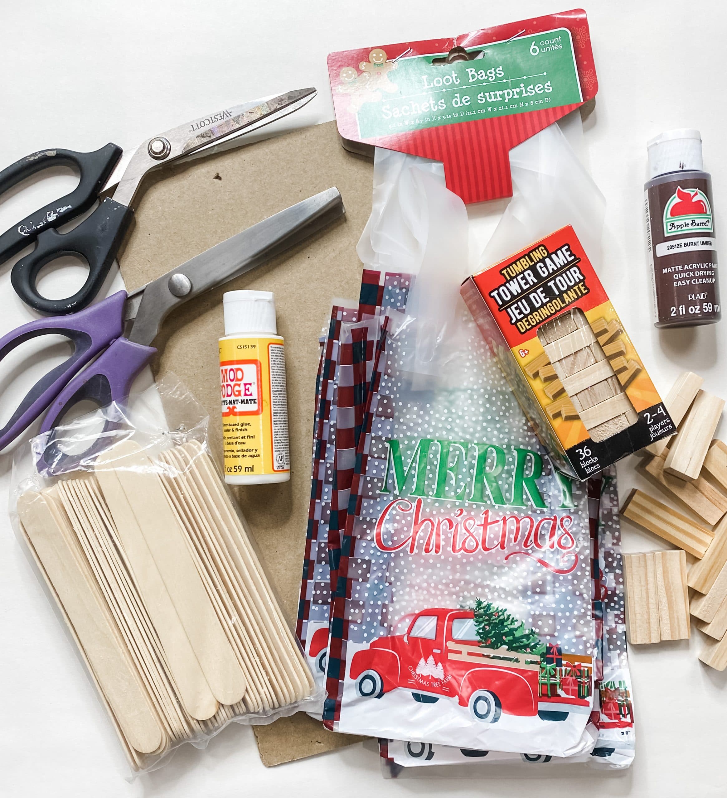 Easy Dollar Tree Christmas Loot Bag DIY Decor