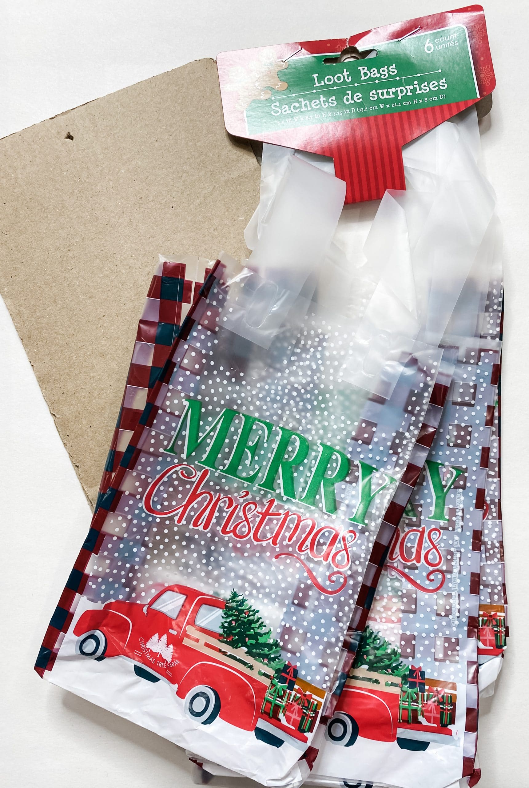 Easy Dollar Tree Christmas Loot Bag DIY Decor