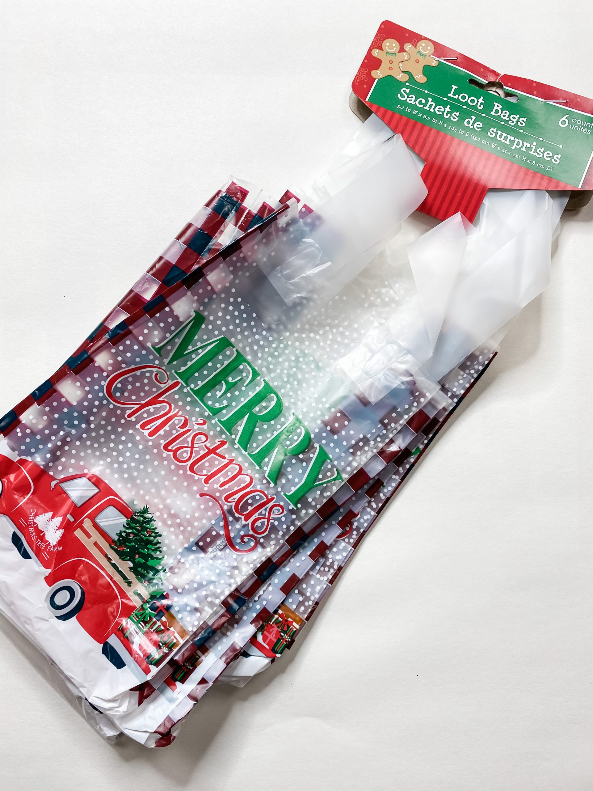 Easy Dollar Tree Christmas Loot Bag DIY Decor