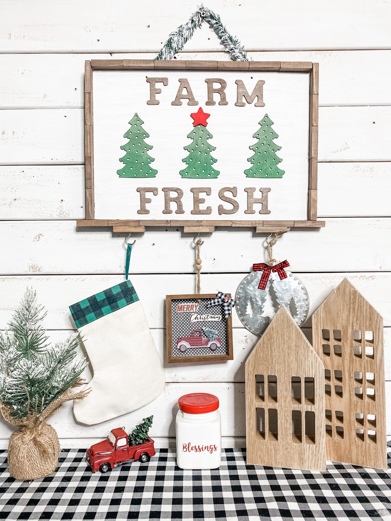 $5 Dollar Tree Farmhouse Christmas DIY - Easy and Affordable DIY