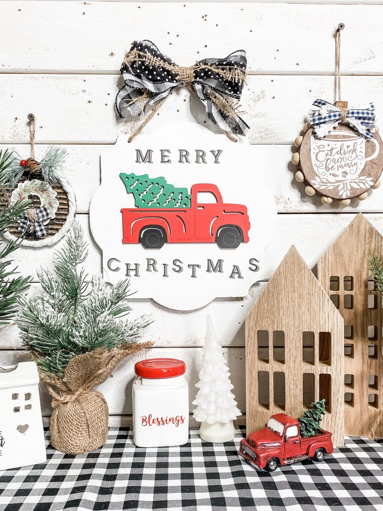 Dollar Tree DIY Red Truck Christmas Decor - Easy and Affordable DIY