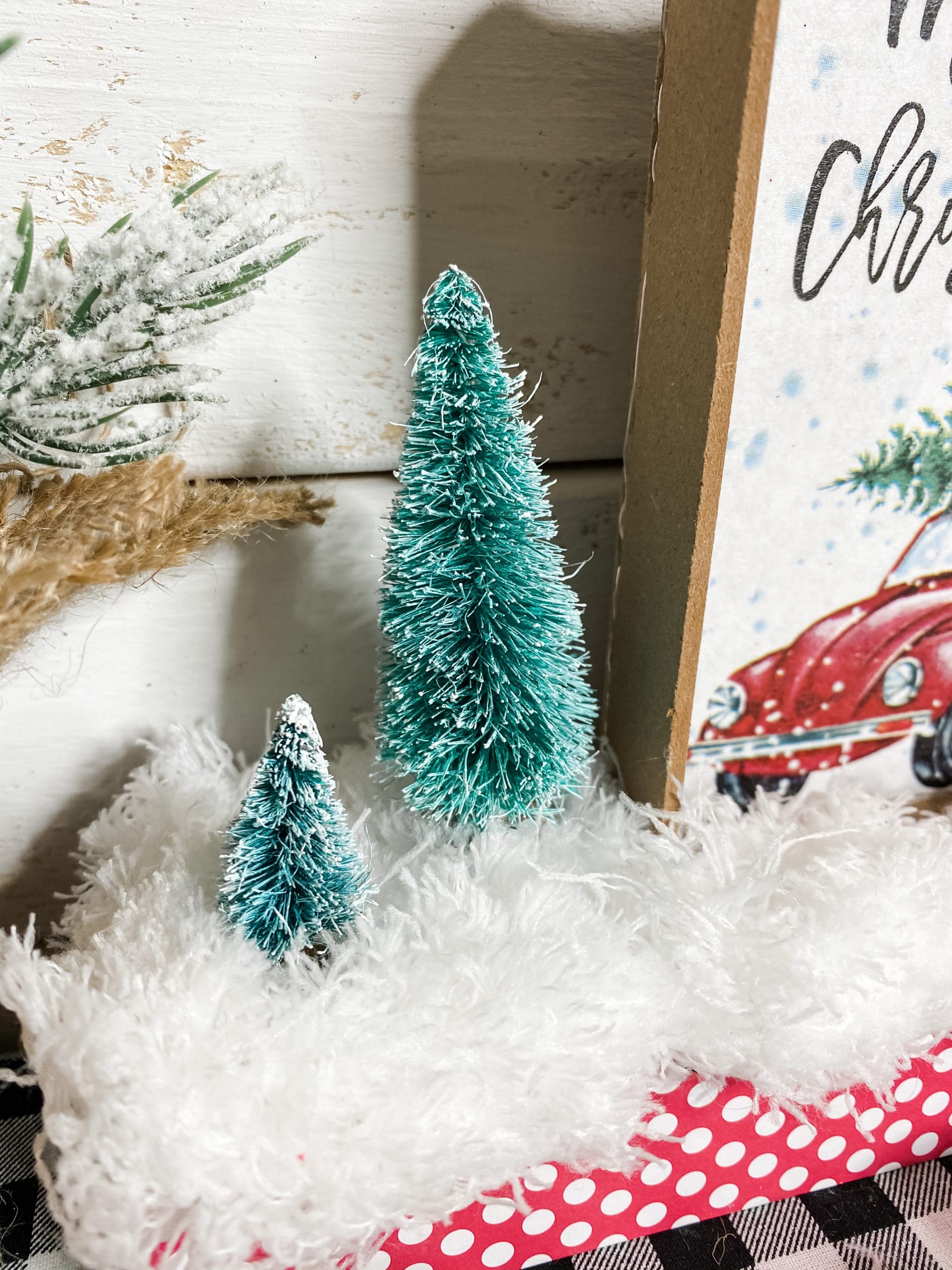 Merry Christmas Napkin DIY Shelf Sitter