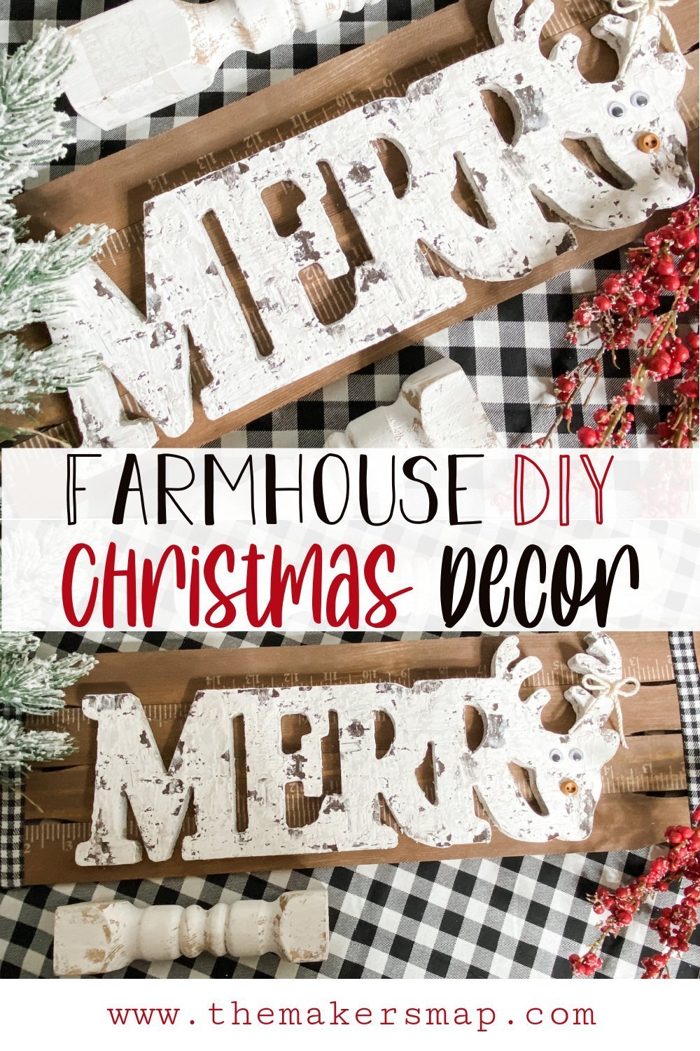 How to Make a Merry Christmas Sign DIY Farmhouse Decor