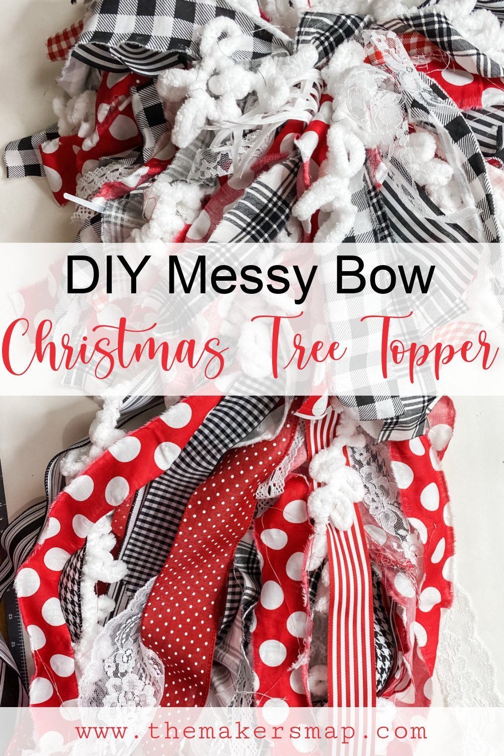 How to Make a Messy Bow Christmas Tree Topper