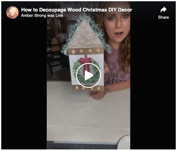 How to Decoupage Wood Christmas DIY Decor Ideas