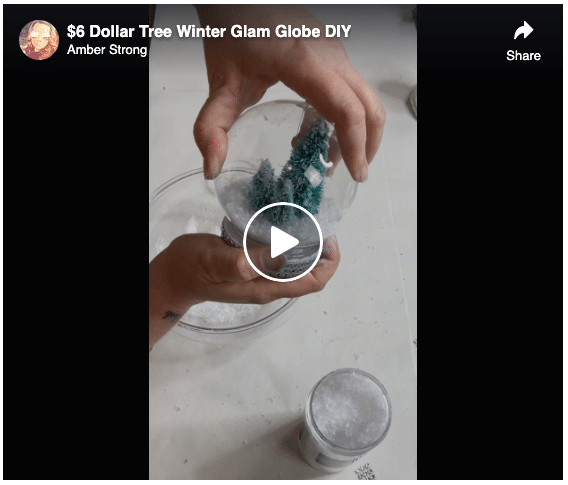 Dollar Tree Candle Holder DIY Snow Globe