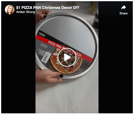 Pizza Pan Christmas Decor Dollar Tree DIY