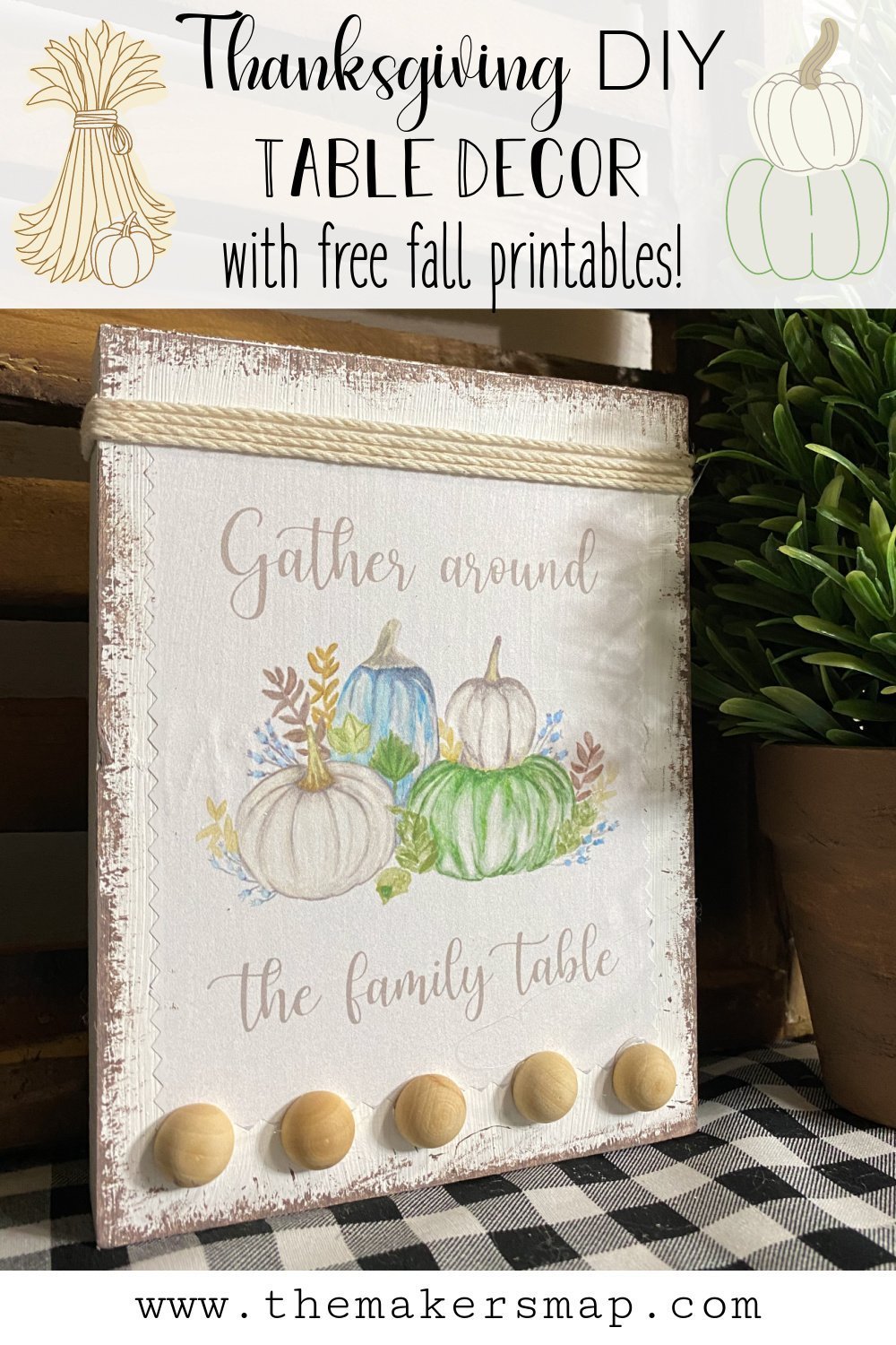Thanksgiving Table Decor Free Fall Printable
