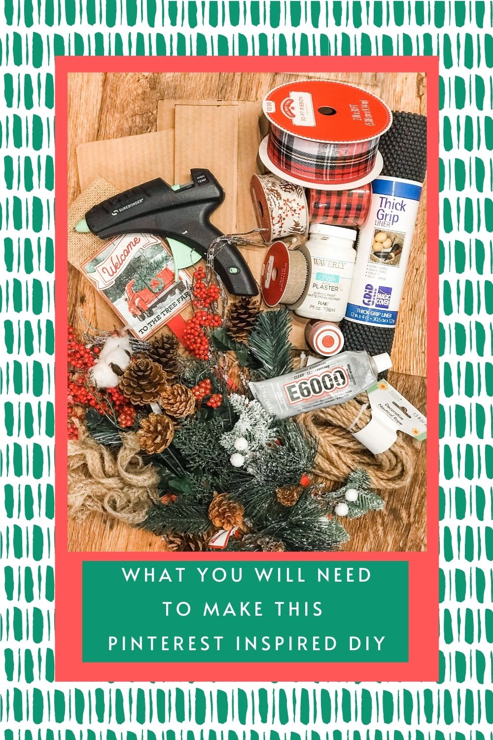 Pinterest Inspired DIY Christmas Wreath Basket 