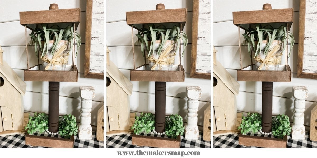 DIY Dollar Tree Tabletop Light Post