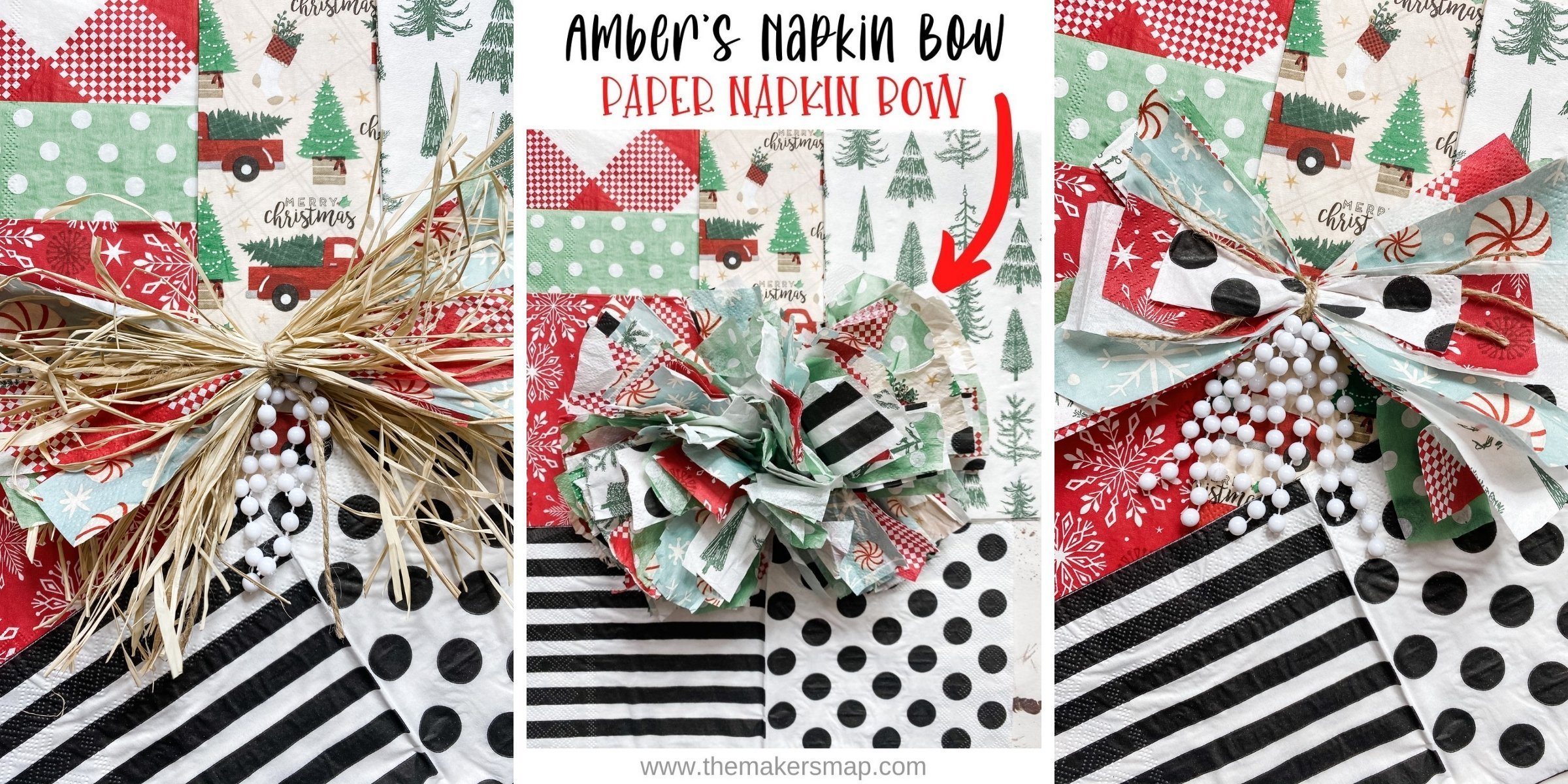 CHRISTMAS BOWS FOR PRESENTS DIY USING LEFTOVER RIBBON FROM DOLLAR