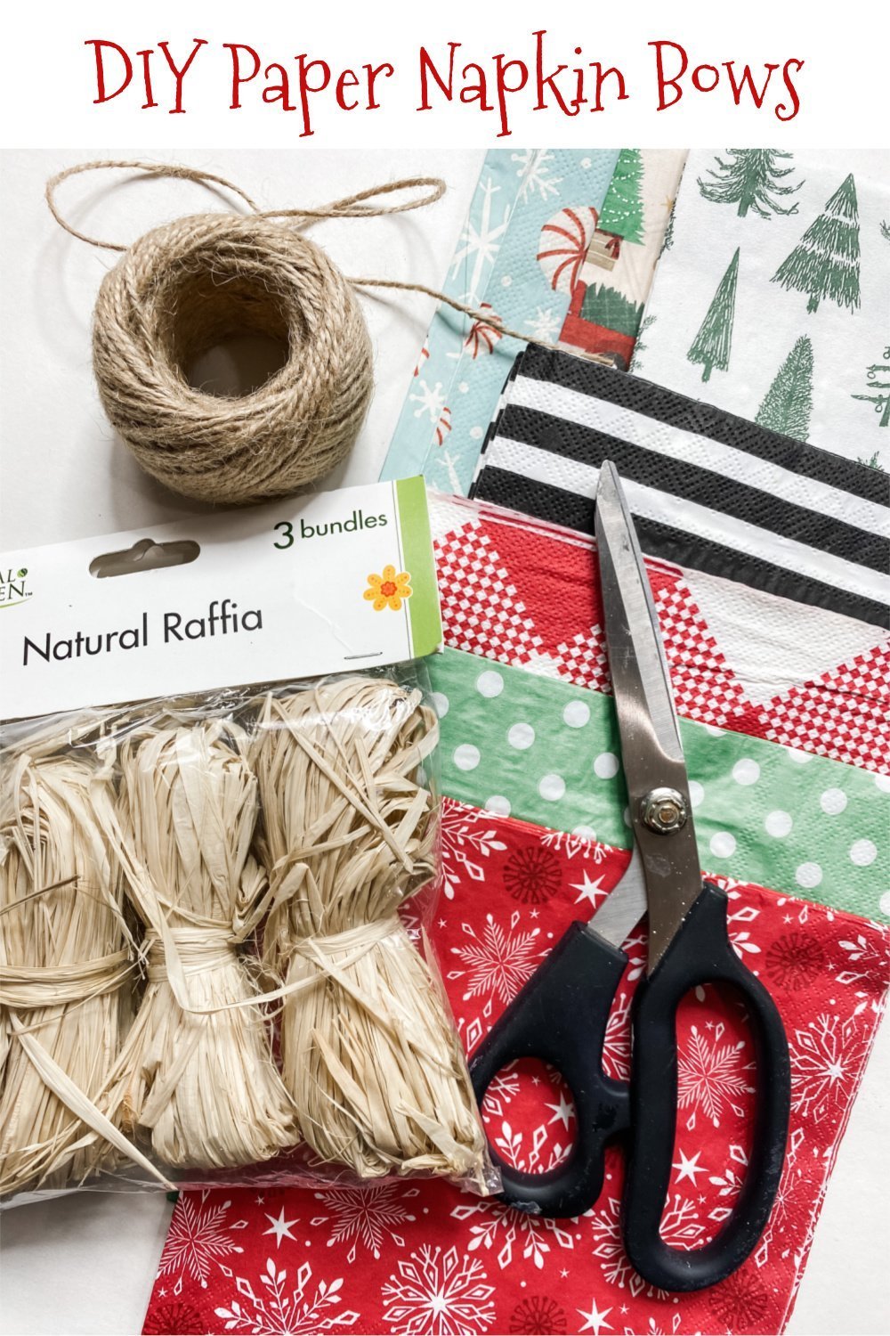 DIY paper Napkin bows