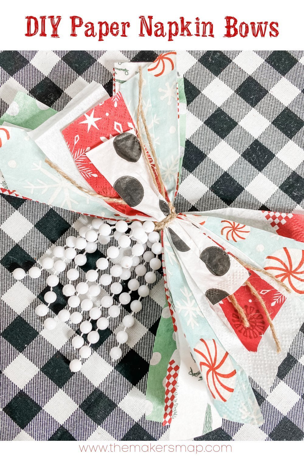 DIY paper napkin bows EASY BOW HACK