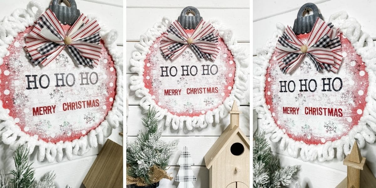 How to Make a DIY Christmas Sign with Loop-It Yarn