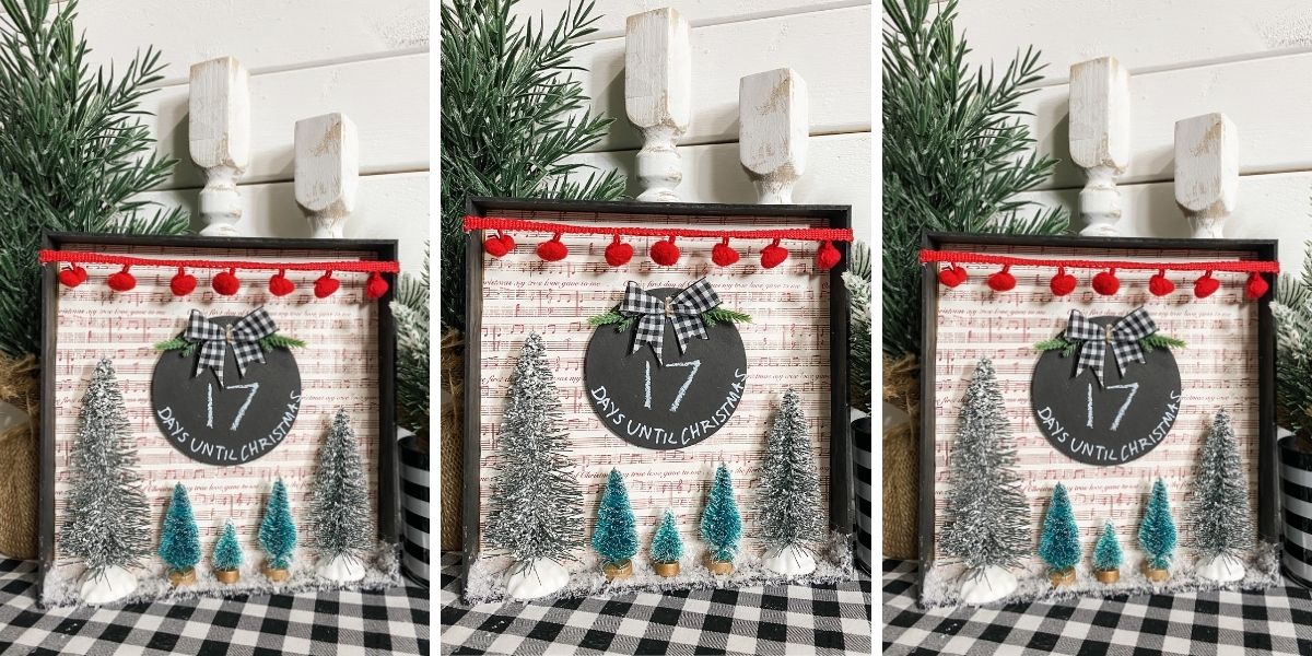 Dollar Tree Chalkboard DIY Countdown to Christmas Sign