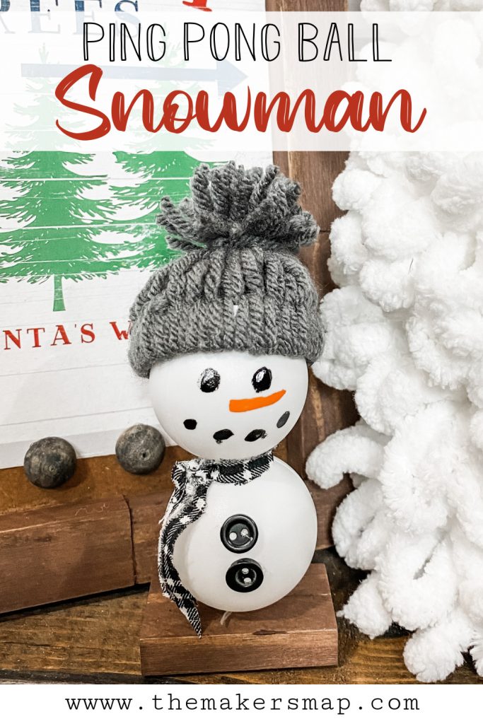 How to Make a Dollar Tree Ping Pong Balls DIY Snowman