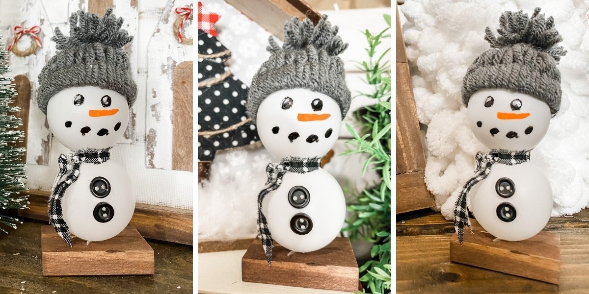 Dollar Tree Ping Pong Balls DIY Snowman