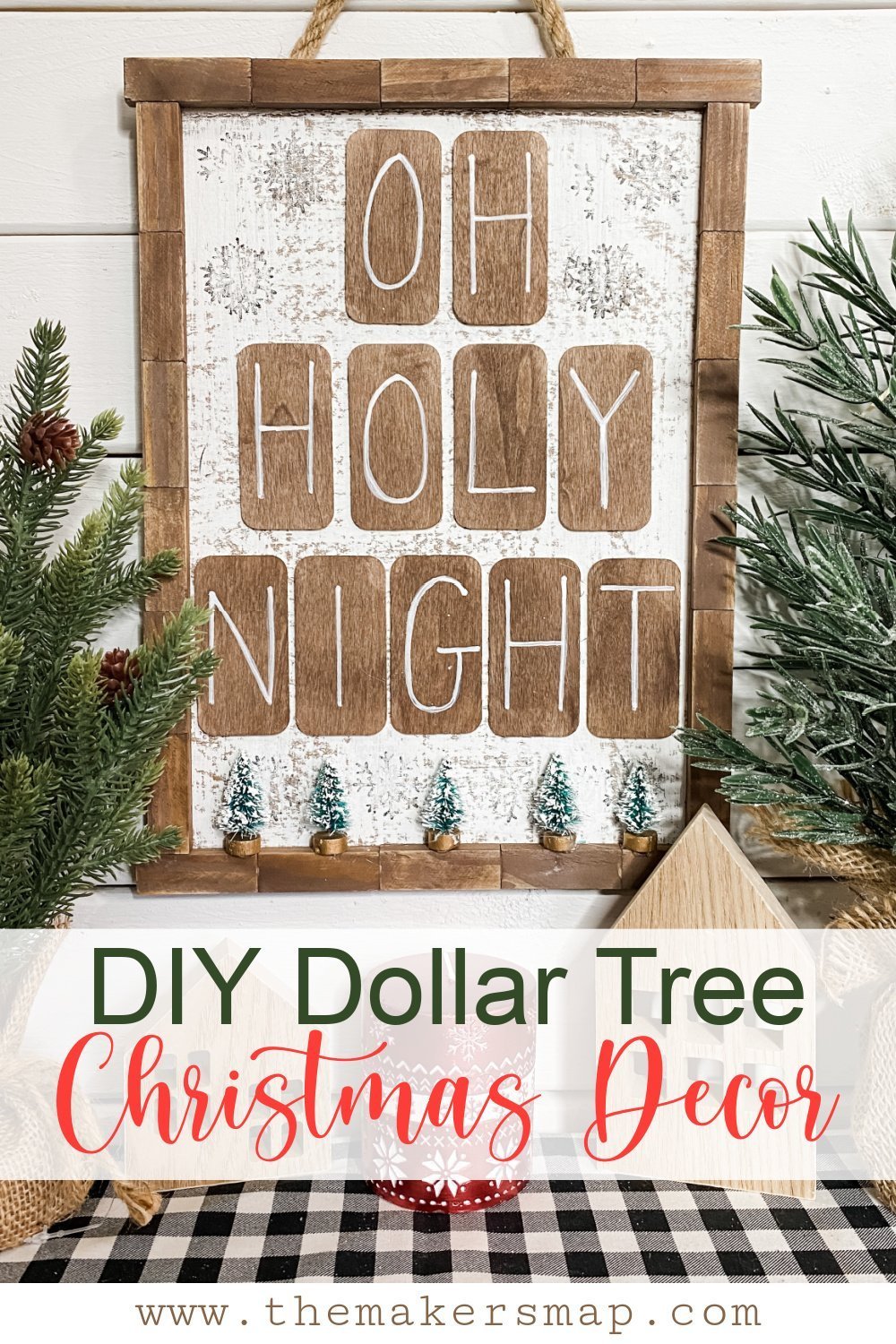 Oh Holy Night DIY Christmas Sign