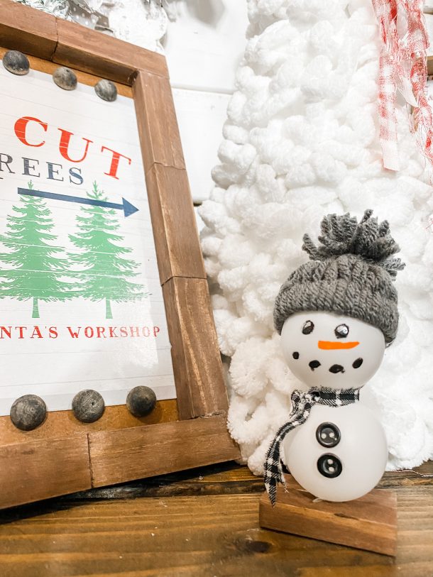 How to Make a Dollar Tree Ping Pong Balls DIY Snowman