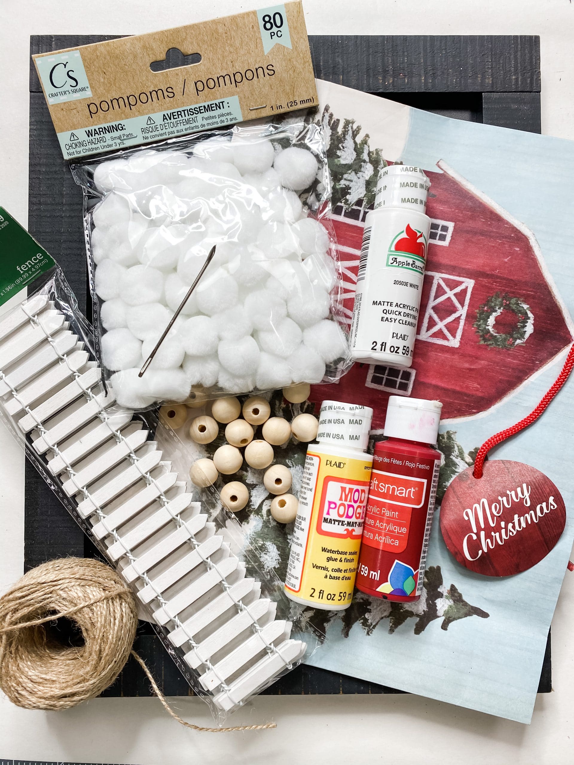 DIY Dollar Tree Gift Bag Christmas Barn Decor