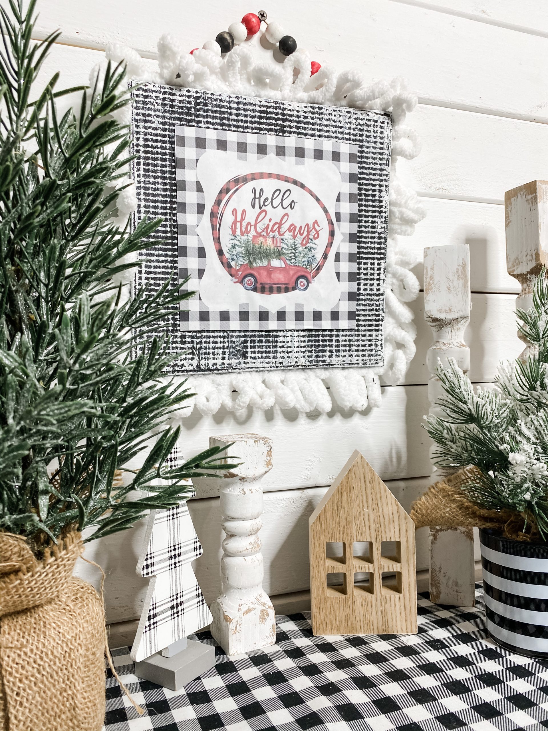 Dollar Tree Cookie Sheet Craft with Free Christmas Printable