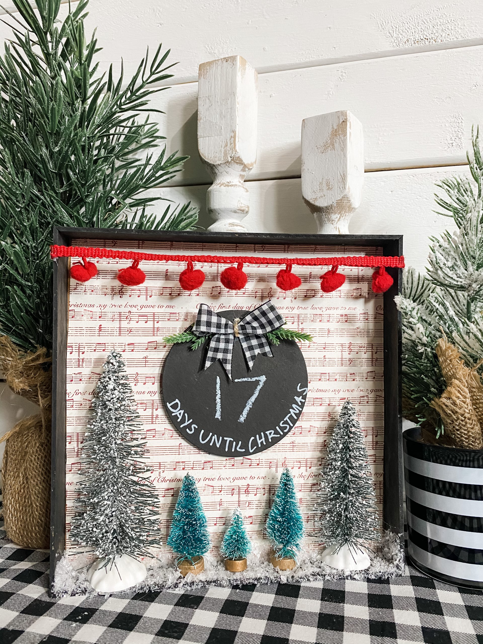 Dollar Tree Chalkboard DIY Countdown to Christmas Sign