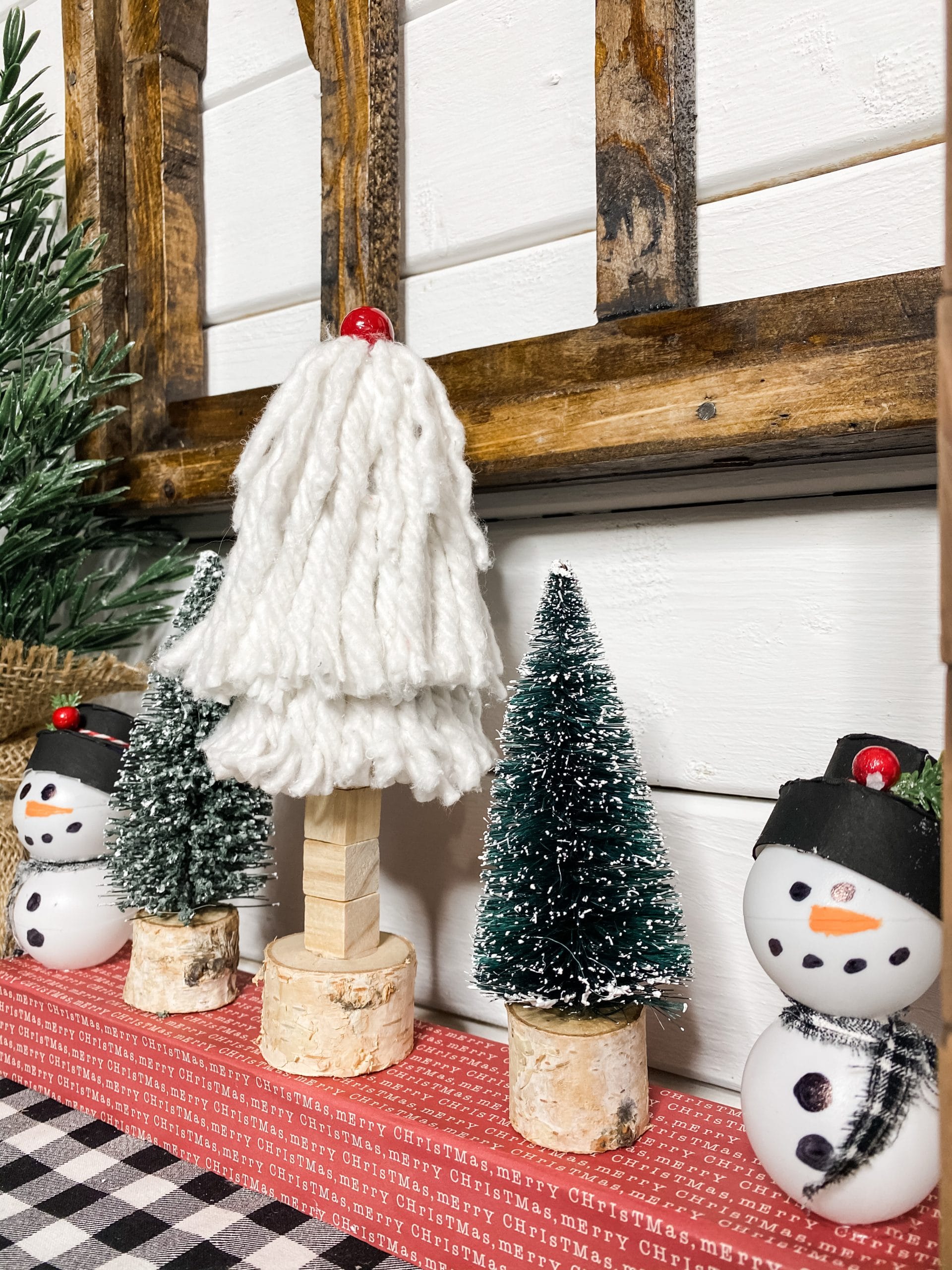 DIY Dollar Tree Gnome and Snowman Centerpiece
