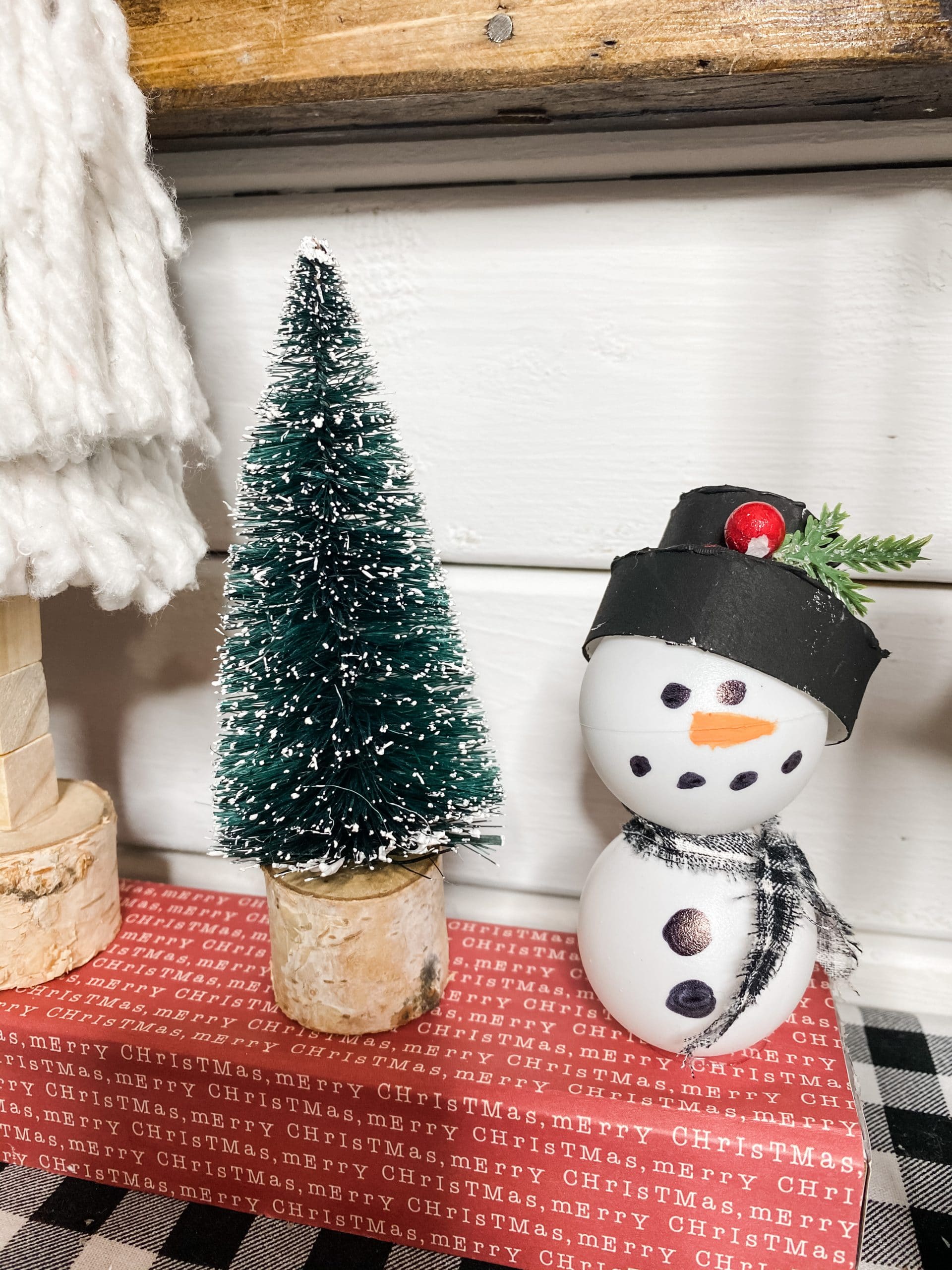 DIY Dollar Tree Gnome and Snowman Centerpiece