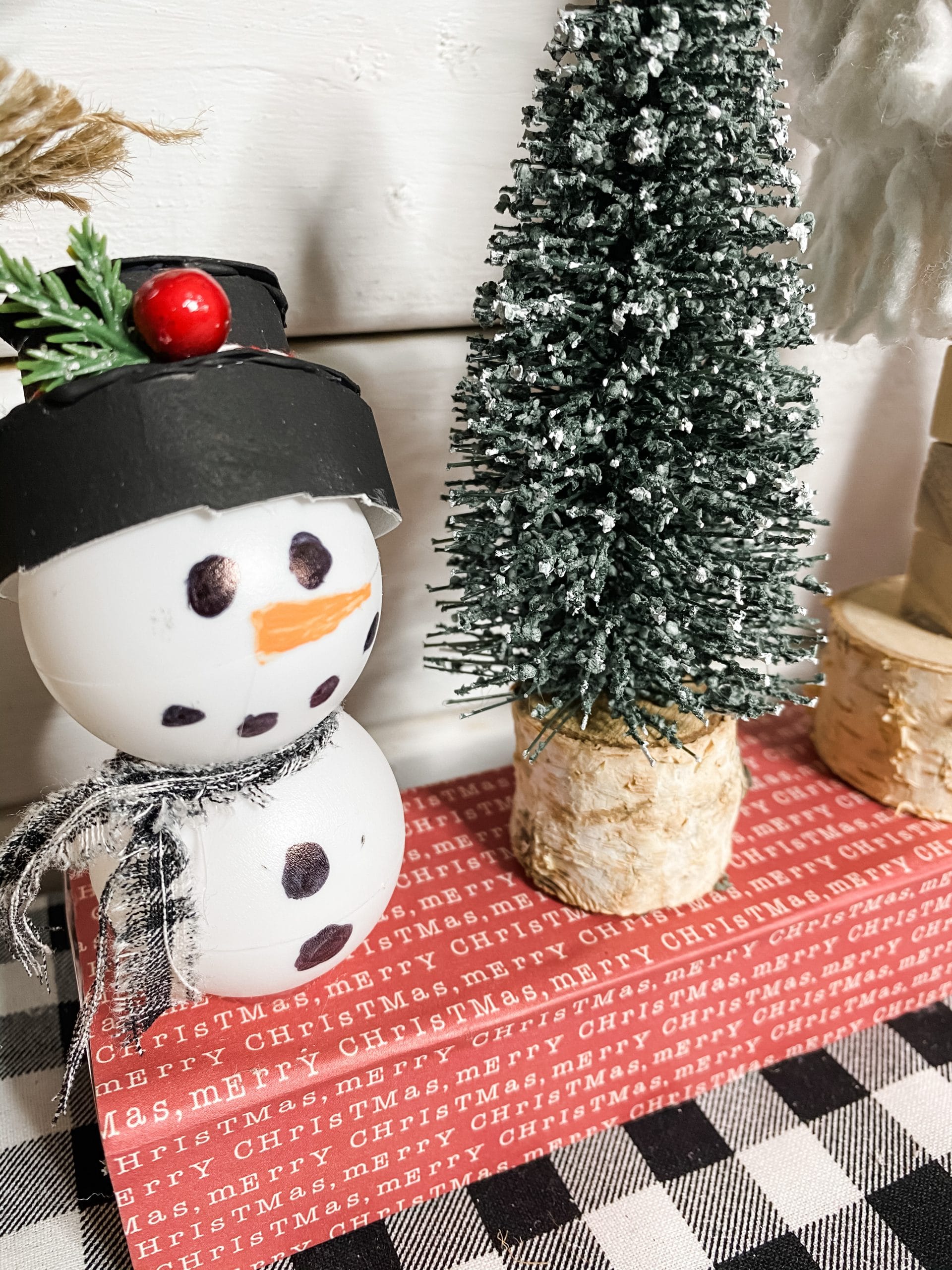 DIY Dollar Tree Gnome and Snowman Centerpiece