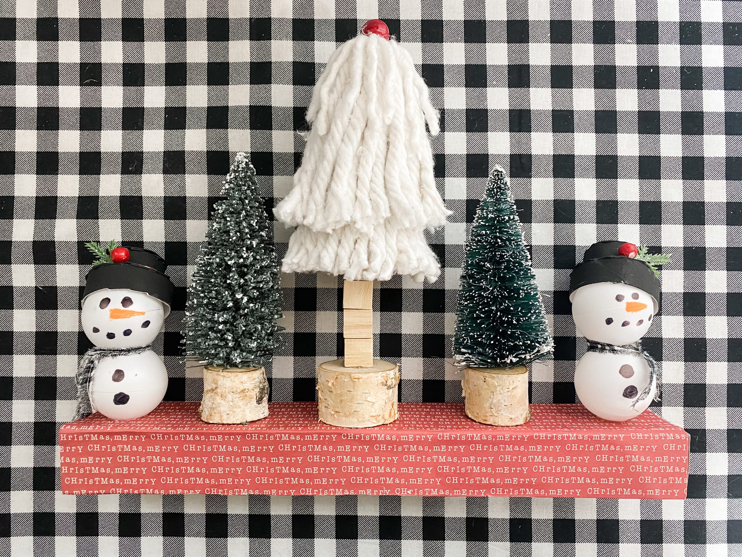 DIY Dollar Tree Gnome and Snowman Centerpiece