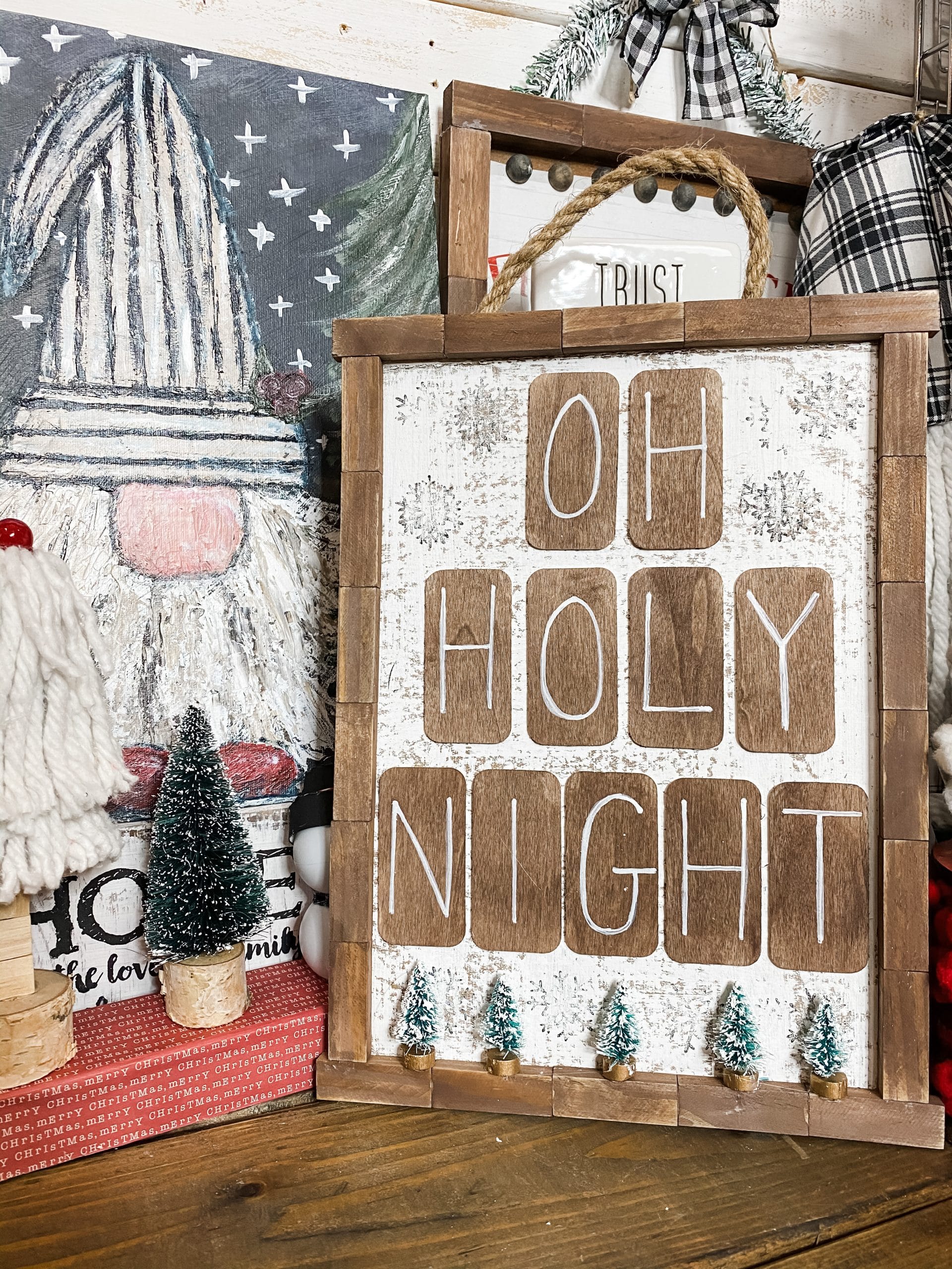 Oh Holy Night DIY Christmas Sign