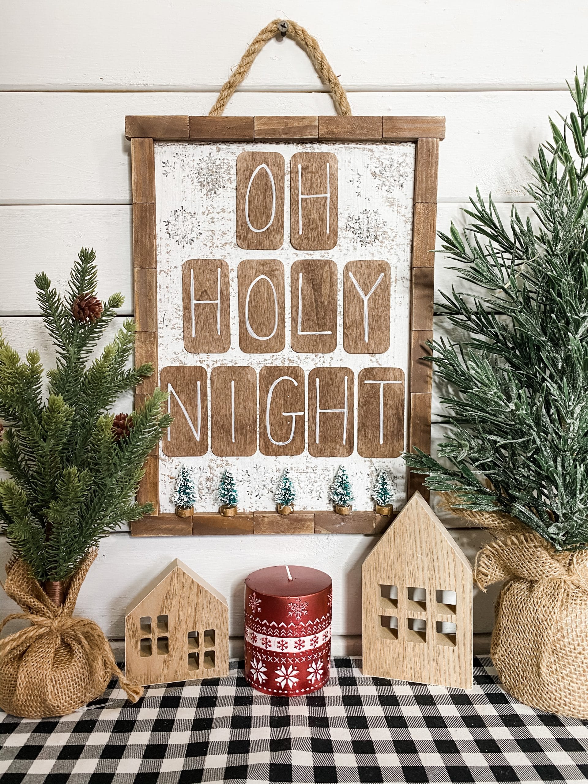 Oh Holy Night DIY Christmas Sign